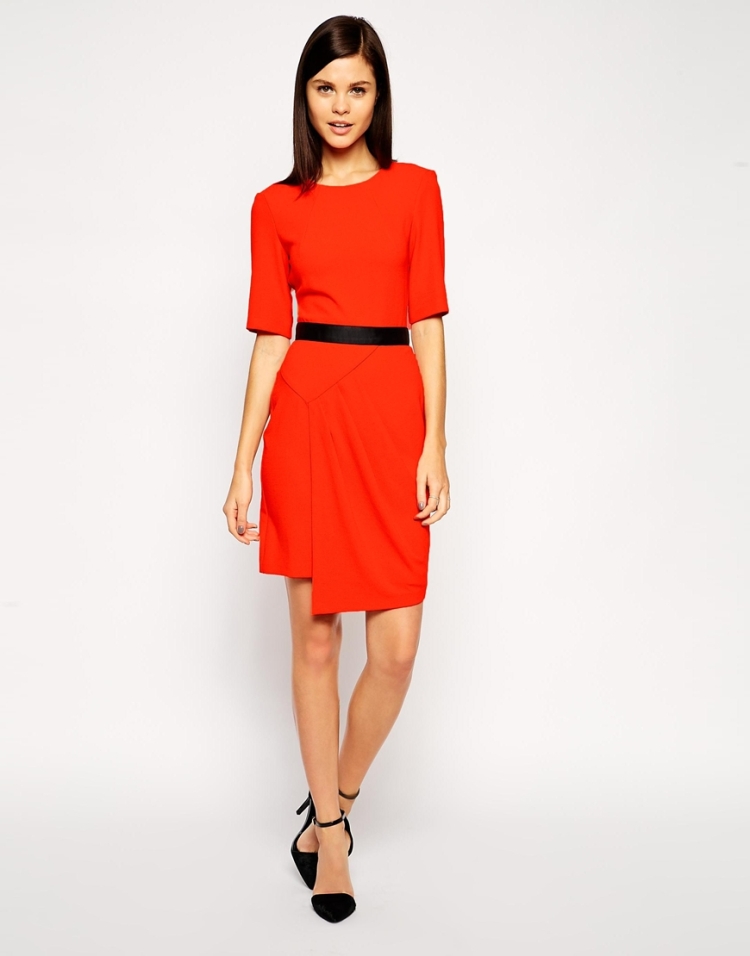 Asos - Orange asymtric dress
