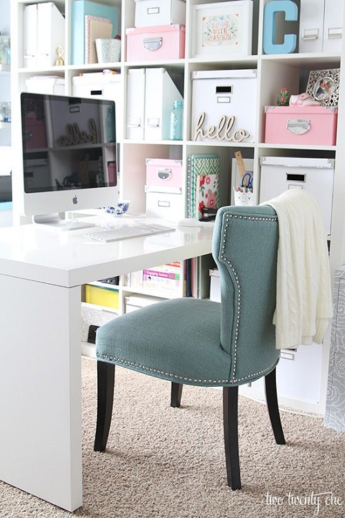 Pastel home office